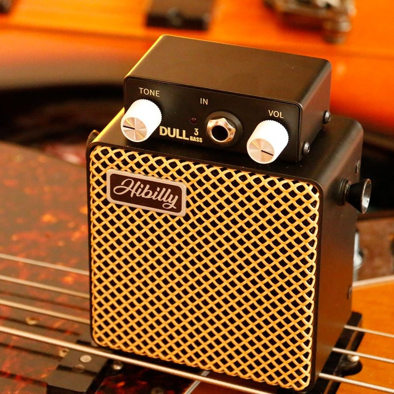 HiBilly Dull3 Full-Metal Mini Bass Amplifier, Rechargeable 3W Pocket Micro Amp with Clean/Overdrive/Distortion Modes, 3" Speaker, 1200mAh Battery - Image 4